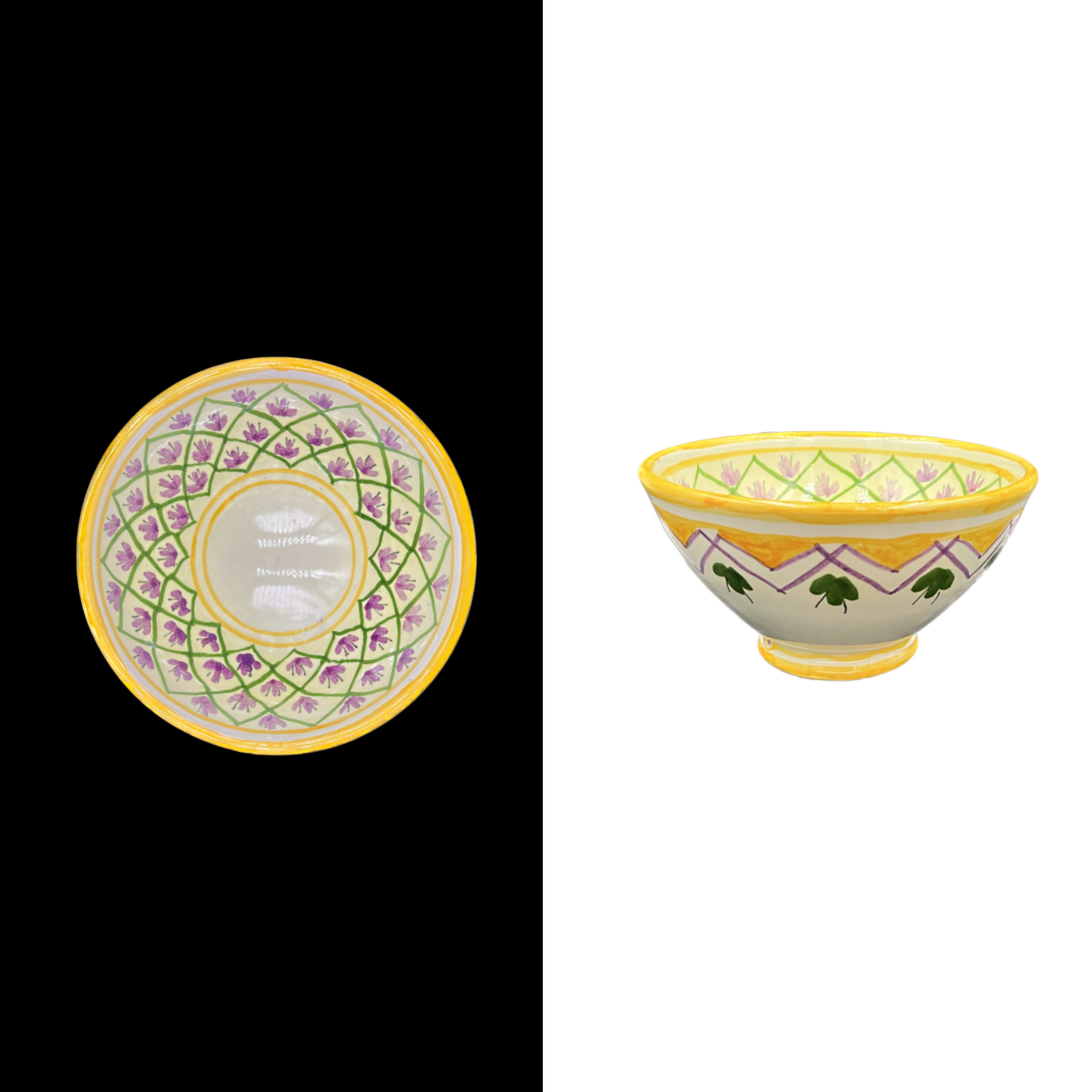 Ceramics from caceres yellow bowl