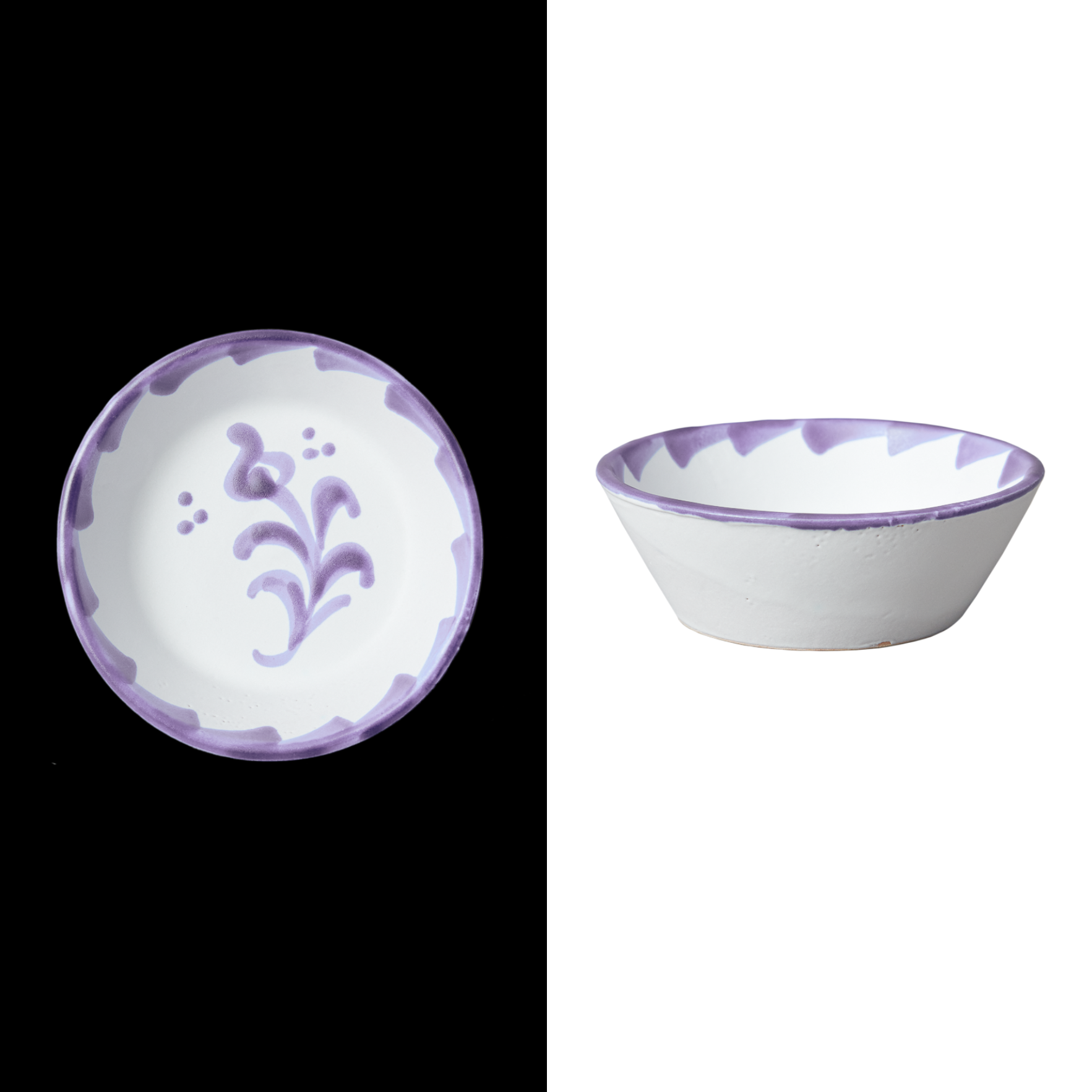 handmade lilac mini bowl with traditional designs from granada spain handmade by traditional artisans