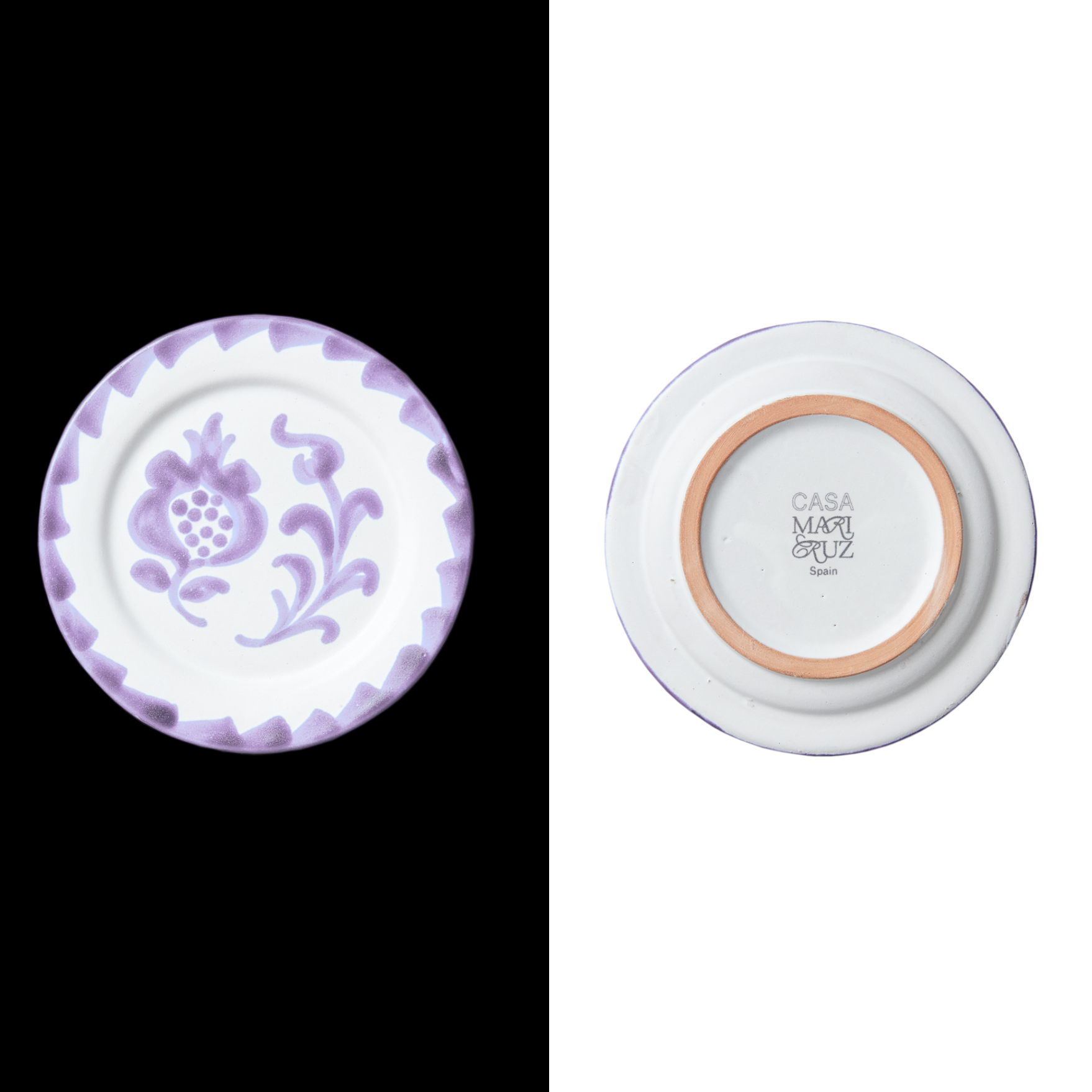 Handmade Lilac Mini Plate with Traditional Spanish Designs Crafted by Artisans in Granada, Spain