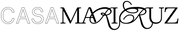 Decorative text 'CASA MARI RUAZ' with a stylized font on a white background
