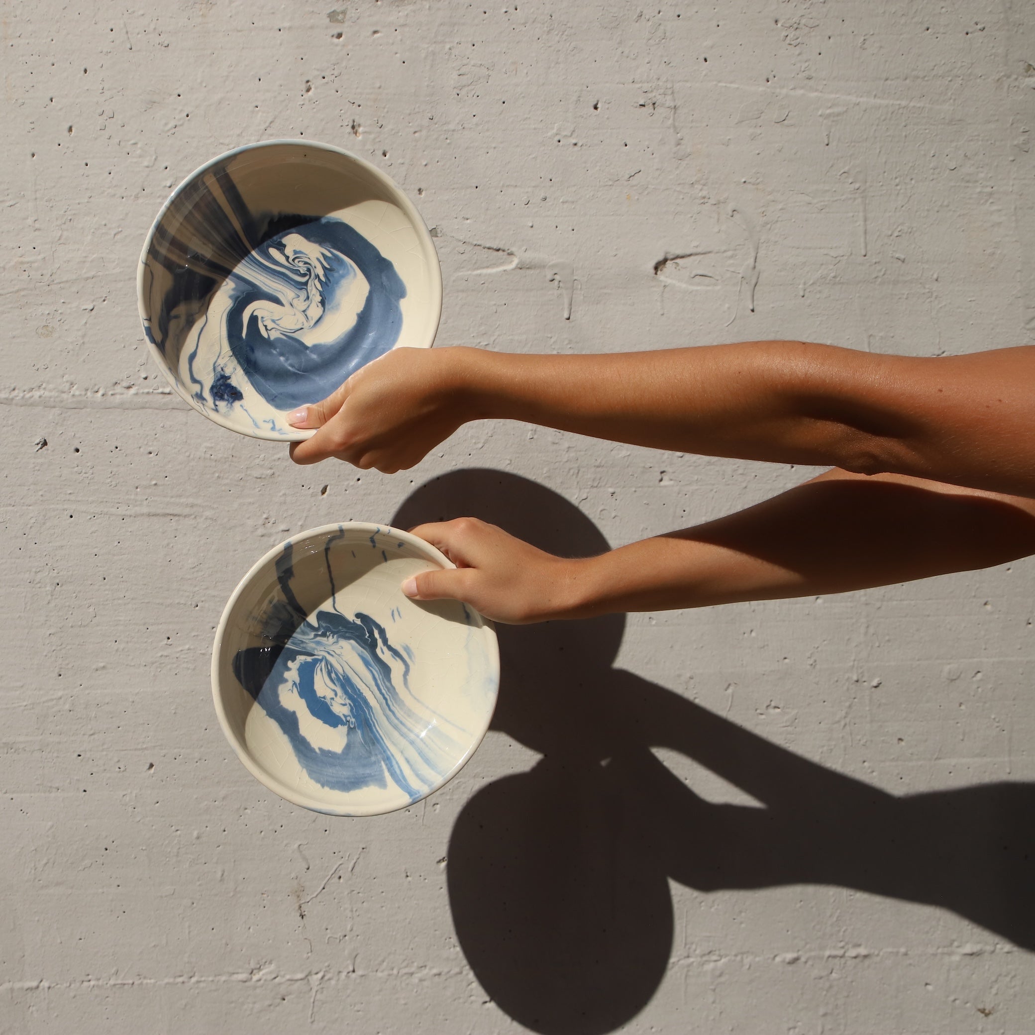 THE MARBLED BOWL, SET OF 2