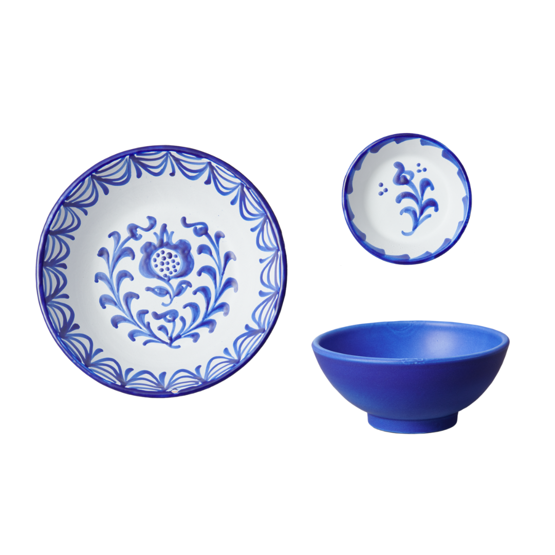 aperitivo set handmade ceramics from granada mini bowl medium bowl pasta bowl with traditional designs