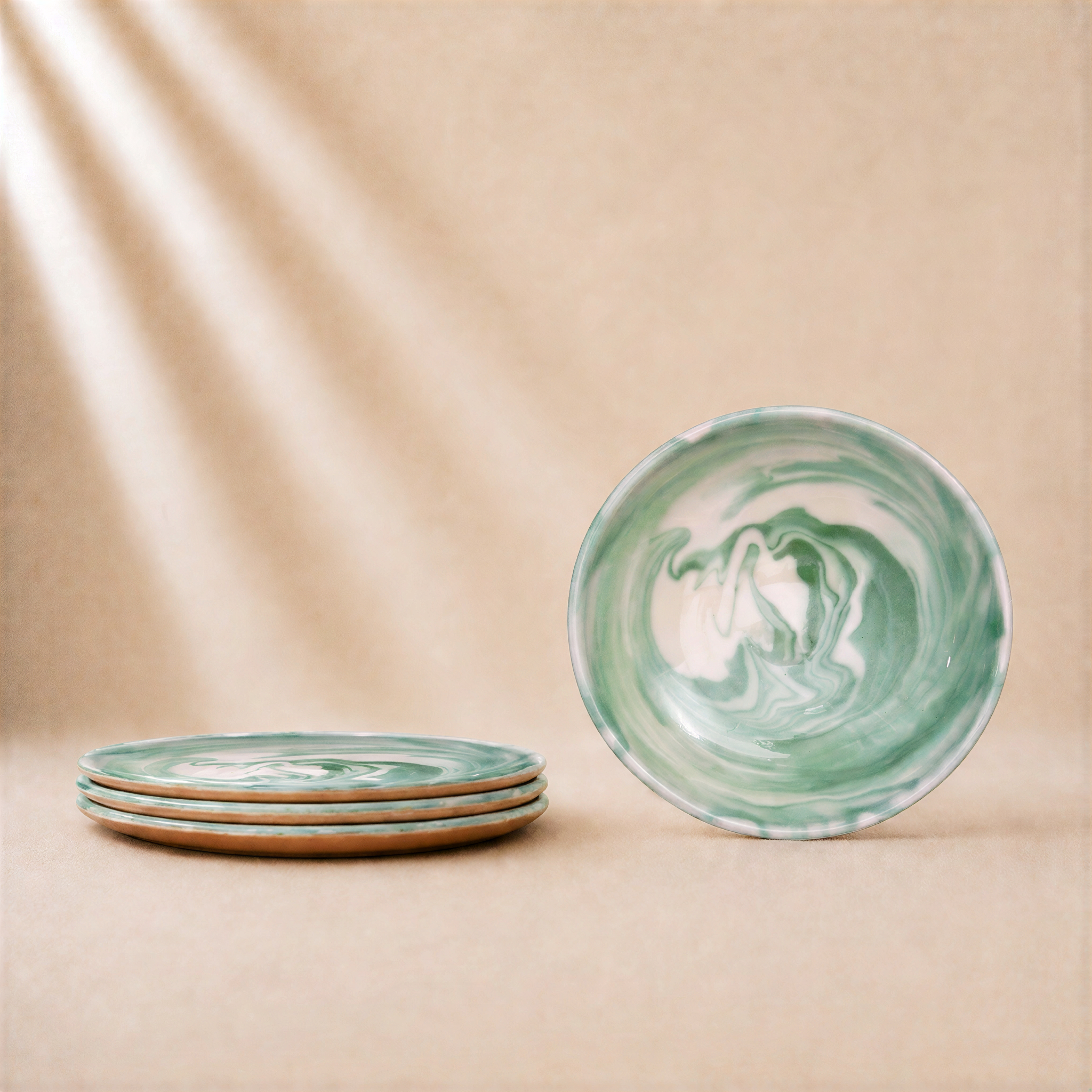 THE MARBLED SIDE PLATE SET