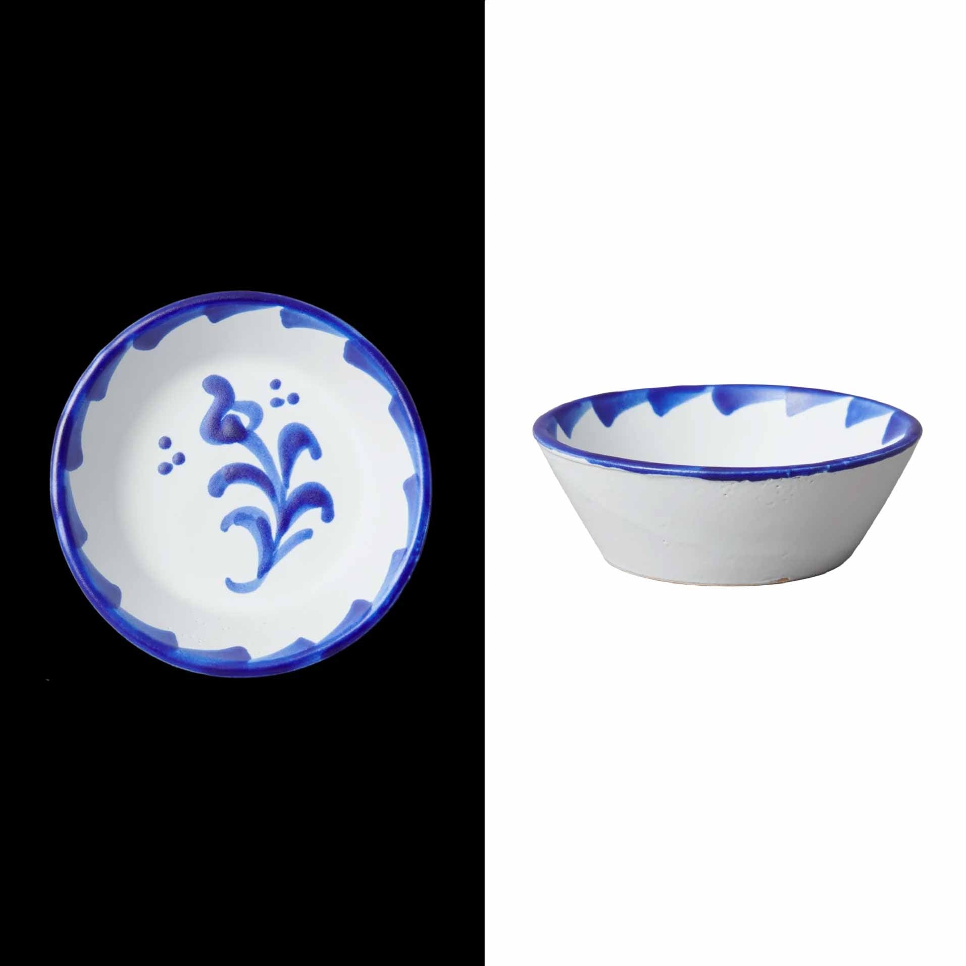 001 handmade mini bowl with traditional designs from granada spain handmade by traditional artisans blue