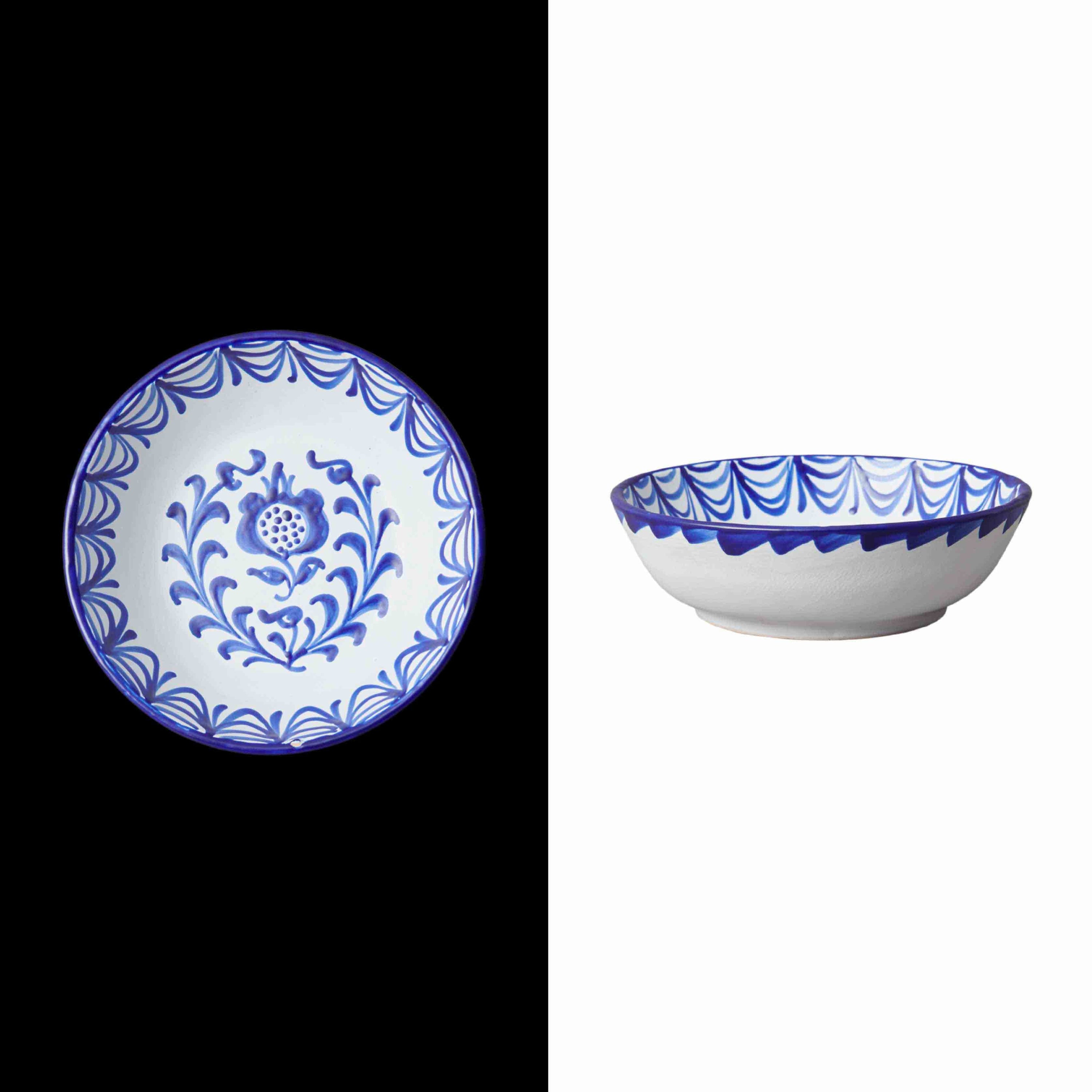 traditional handmade ceramic bowl made in Granada 