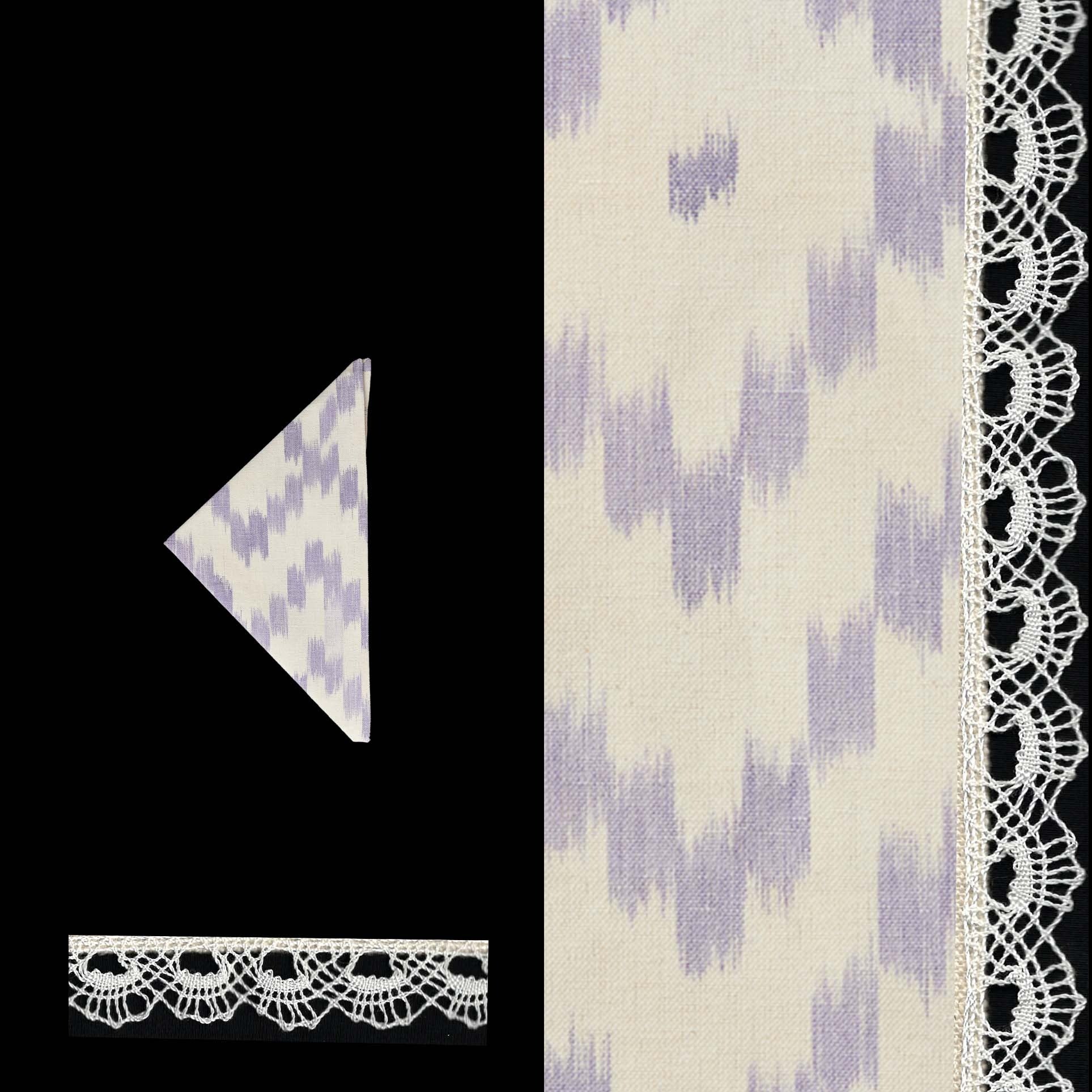 lilac dinner napkin ikat design linen cotton napkin Handcrafted by traditional artisans in Mallorca