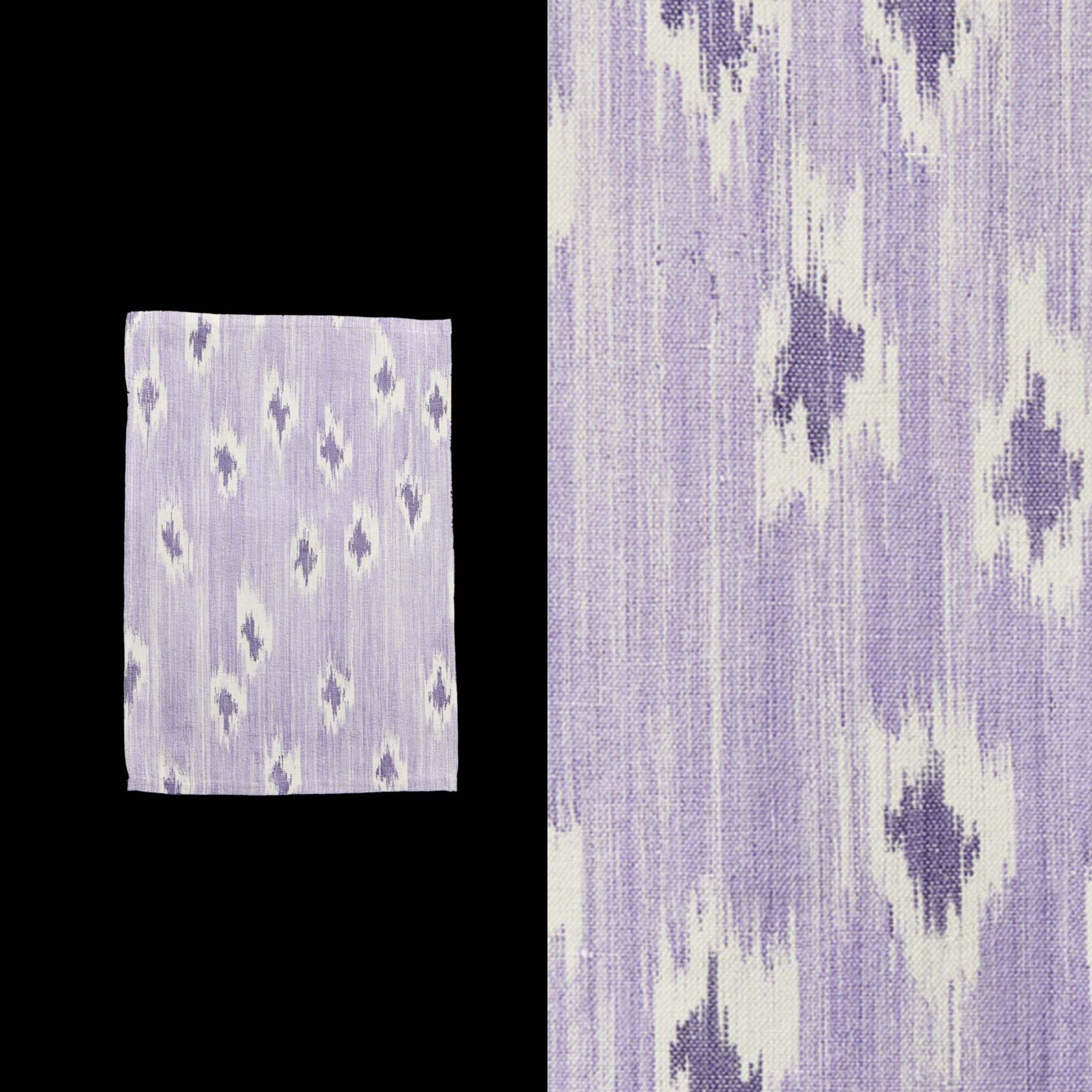 027 placemat ikat design roba de llengues linen cotton placemat handmade by traditional artisans in Mallorca purple